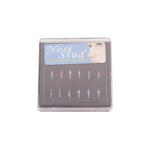 Load image into Gallery viewer, Hot 18Pcs Crystal Nose Ring Hoop Bone Stud Surgical Steel Body Piercing Jewelry
