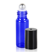 Load image into Gallery viewer, 5ml Glass Steel Metal Ball Roller Refillable Perfume Essential Oil Bottle
