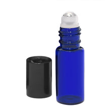 Load image into Gallery viewer, 5ml Glass Steel Metal Ball Roller Refillable Perfume Essential Oil Bottle
