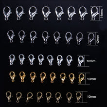 Load image into Gallery viewer, 50Pcs Jewelry Loose Lobster Clasp Suitable for Necklace Bracelets DIY 10mm-14mm

