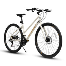 Load image into Gallery viewer, A28250 700C Road Hybrid Bike for Adult , 21-Speed Road Bike Road Bicycle Carbon Steel Frame/Dual-Disc Brakes/Multiple Colors
