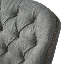 Load image into Gallery viewer, Contemporary Grey Fabric Club Chair and Ottoman Set, Stylish Upholstered Armchair with Matching Ottoman, Ideal for Modern Living Room Comfort and Style
