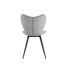 Load image into Gallery viewer, Dining chairs set of 2, Grey velvet  Chair modern kitchen chair with metal leg

