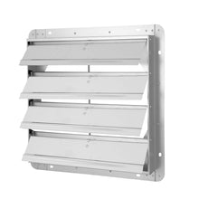 Load image into Gallery viewer, iPower 18-Inch Square Aluminum Automatic Gravity Shutter Louver Vent, Silver
