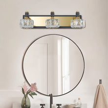 Load image into Gallery viewer, LED 3-Light Modern Crystal Bathroom Vanity Light Over Mirror Bath Wall Lighting Fixtures
