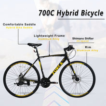 Load image into Gallery viewer, 24 Speed Hybrid bike Disc Brake 700C Road Bike For men women's City Bicycle
