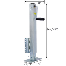Load image into Gallery viewer, Heavy Duty Trailer Jack, Fixed Mount Jack w/Drop Leg, 28.6 in. of Lift, Max Load 2,500 Lbs
