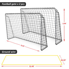 Load image into Gallery viewer, 6.55FT Football Goal with Field Ropes, Galvanized Pipe-Including Two Football-Goal for Kids and Adults,Silver
