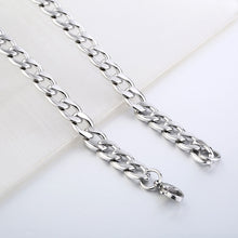 Load image into Gallery viewer, 3mm/4.5mm/5mm/5.5mm/6mm/7mm MENS Silver Twist Curb Link Chain Stainless Steel Necklace 18-24"
