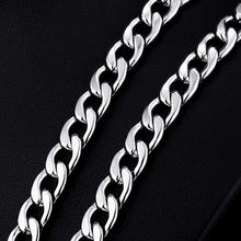 Load image into Gallery viewer, 3mm/4.5mm/5mm/5.5mm/6mm/7mm MENS Silver Twist Curb Link Chain Stainless Steel Necklace 18-24"
