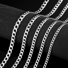 Load image into Gallery viewer, 3mm/4.5mm/5mm/5.5mm/6mm/7mm MENS Silver Twist Curb Link Chain Stainless Steel Necklace 18-24"

