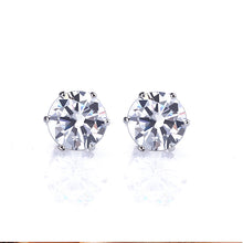 Load image into Gallery viewer, 6Pairs/Set Mens Women Stainless Steel Round Cubic Zircon Crystal Ear Studs Earrings Fashion Jewelry
