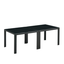 Load image into Gallery viewer, Coffee Table Set of 2, Square Modern Table with Tempered Glass Finish for Living Room,Black
