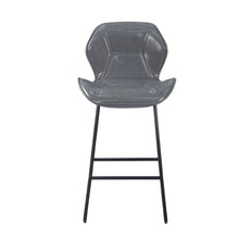 Load image into Gallery viewer, Set of 2, Leather Bar Chair with High-Density Sponge, PU Chair Counter Height Pub Kitchen Stools for Dining room,homes,bars, kitchens,Gray
