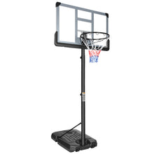 Load image into Gallery viewer, Portable Basketball Hoop Backboard System Stand Height Adjustable 6.6ft - 10ft with 44 Inch Backboard and Wheels for Adults Teens Outdoor Indoor Basketball Goal Game Play Set
