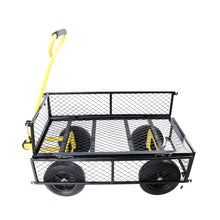 Load image into Gallery viewer, (Black +Yellow solid wheels wagon cart)Solid wheels Tools cart Wagon Cart Garden cart trucks make it easier to transport firewood
