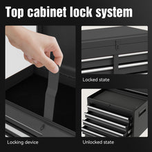 Load image into Gallery viewer, Tool Chest, 5-Drawer Rolling Tool Storage Cabinet with Detachable Top Tool Box, Liner, Universal Lockable Wheels, Adjustable Shelf, Locking Mechanism, Metal Tool Cart for Garage Workshop
