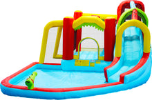 Load image into Gallery viewer, 7 in1 Inflatable slide water park bouncing house outdoor Soccer garden bouncer with Splash pool  &amp; Water gun &amp; Climbing wall &amp; Basketball &amp; Football
