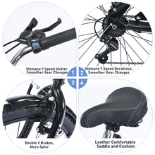 Load image into Gallery viewer, 7 Speed Bicycles 26"Inch Multiple Colors Men's Beach Cruiser Bike
