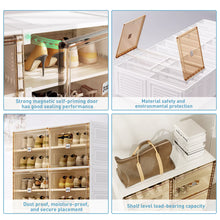 Load image into Gallery viewer, Portable Shoe cabinet Living Room,Stackable Storage Organizer Cabinet with Doors and Shelves,Shoe Box for Closet
