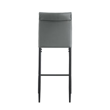 Load image into Gallery viewer, Grey Leather Barstool Dining Counter Height Chair Set of 2
