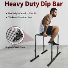 Load image into Gallery viewer, Power Tower Dip Station Pull Up Bar Stand Adjustable Height Heavy Duty Multi-Function Fitness Training Equipment
