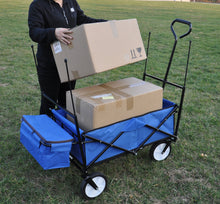 Load image into Gallery viewer, Garden Shopping Beach Cart folding wagon (Blue)
