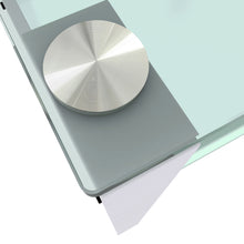 Load image into Gallery viewer, Glass two layer tea table, small round table, bedroom corner table, living room white side table(White)
