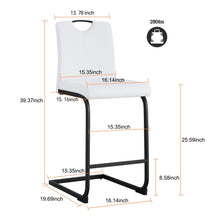 Load image into Gallery viewer, White PU Chair Barstool Dining Counter Height Chair Set of 2
