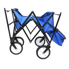 Load image into Gallery viewer, Garden Shopping Beach Cart folding wagon (Blue)
