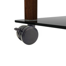 Load image into Gallery viewer, 1-Piece Black + Walnut Side Table , 2-Tier Space End Table ,Modern Night Stand, Sofa table, Side Table with Storage Shelve
