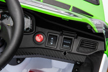 Load image into Gallery viewer, 12V4A 20W*2 one button start, forward and backward, high and low speed, music, front light, power display,  two doors can open, 2.4G R/C, seat belt four wheel absorber KIDS RIDE ON CAR
