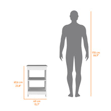 Load image into Gallery viewer, Clio Auxiliary Table, with two shelves
