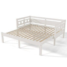 Load image into Gallery viewer, Twin Extending Daybed with Trundle, Wooden Daybed, White
