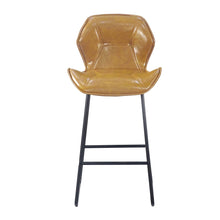 Load image into Gallery viewer, Set of 2, Leather Bar Chair with High-Density Sponge, PU Chair Counter Height Pub Kitchen Stools for Dining room,homes,bars, kitchens,Brown
