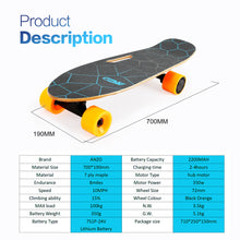 Load image into Gallery viewer, Small Electric Skateboard with Remote Control, 350W, Max 10 MPH, 7 Layers Maple E-Skateboard, load up to 100kg for Adult, Teens, and Kids
