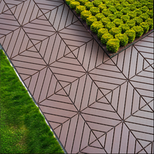 Load image into Gallery viewer, 27-Pack Plastic Interlocking Deck Tiles - 12"x12" Square, Waterproof, All-Weather Use, Easy to Install Patio Decking Tiles for Poolside, Balcony, Backyard - Sturdy, High Load-Bearing Capacity
