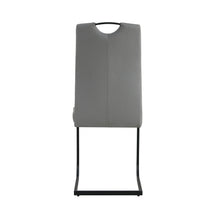 Load image into Gallery viewer, Dining chairs set of 2, Grey PU Chair modern kitchen chair with metal leg
