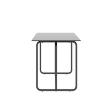 Load image into Gallery viewer, 1-piece Rectangle Dining Table with Metal Frame, Tempered Glass Dining Table for Kitchen Room, Black
