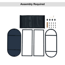Load image into Gallery viewer, Glass Oval Small Side Tables Living Room Small Space With Magazines Organizer Storage Space (Set of 2)
