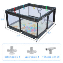 Load image into Gallery viewer, 47" * 47" Baby Playard Cloth Playpen Removable Enclosures for Indoor and Outdoor Use Care for Children and Pets
