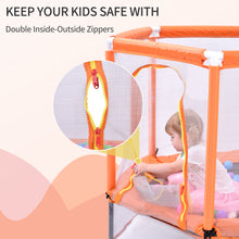 Load image into Gallery viewer, 55'' Toddlers Trampoline with Safety Enclosure Net and Balls, Indoor Outdoor Mini Trampoline for Kids
