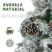 Load image into Gallery viewer, 4FT Pre-Lit Spruce Snow Flocked Christmas Tree with Pine Cones, Artificial Xmas Tree with 170 Branch Tips,Mixed PE &amp; PVC Branches, 120 Multi-Color LED Lights, 11 Flashing Modes, Holiday  Décor
