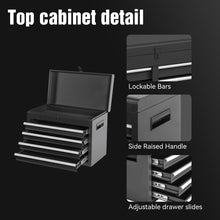 Load image into Gallery viewer, Tool Chest, 5-Drawer Rolling Tool Storage Cabinet with Detachable Top Tool Box, Liner, Universal Lockable Wheels, Adjustable Shelf, Locking Mechanism, Metal Tool Cart for Garage Workshop
