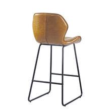 Load image into Gallery viewer, Set of 2, Leather Bar Chair with High-Density Sponge, PU Chair Counter Height Pub Kitchen Stools for Dining room,homes,bars, kitchens,Brown
