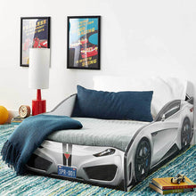 Load image into Gallery viewer, Speedy Toddler Race Car Bed, White
