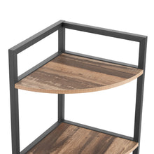Load image into Gallery viewer, 6-Tier Corner Open Shelf Modern Bookcase Wood Rack Freestanding Shelving Unit,Plant Album Trinket Sturdy Stand Small Bookshelf Space-Saving for Living Room Home Office Kitchen Small Space Rustic Brown
