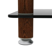 Load image into Gallery viewer, 1-Piece Black + Walnut Side Table , 2-Tier Space End Table ,Modern Night Stand, Sofa table, Side Table with Storage Shelve
