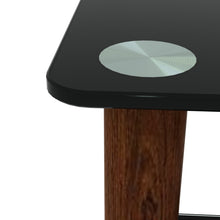 Load image into Gallery viewer, 1-Piece Black + Walnut Side Table , 2-Tier Space End Table ,Modern Night Stand, Sofa table, Side Table with Storage Shelve
