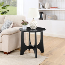 Load image into Gallery viewer, 25" Round End Table, Wooden Side Table,Night Stand for Bedroom, Living Room ,Reception Room

